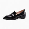 Mocassins noirs vernis à bout pointu