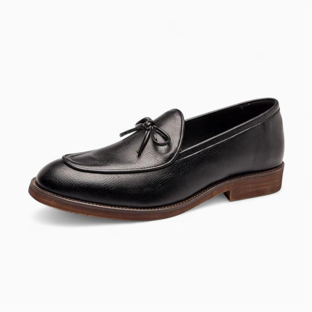 Mocassins en cuir noir à lacets  pour homme