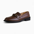 Mocassins en cuir marron foncé