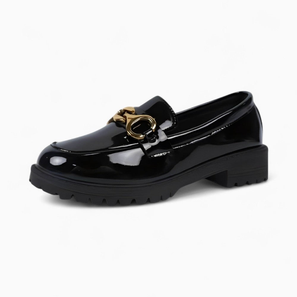 Mocassins vernis à plateforme