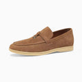 Mocassins en daim camel avec charms pour homme