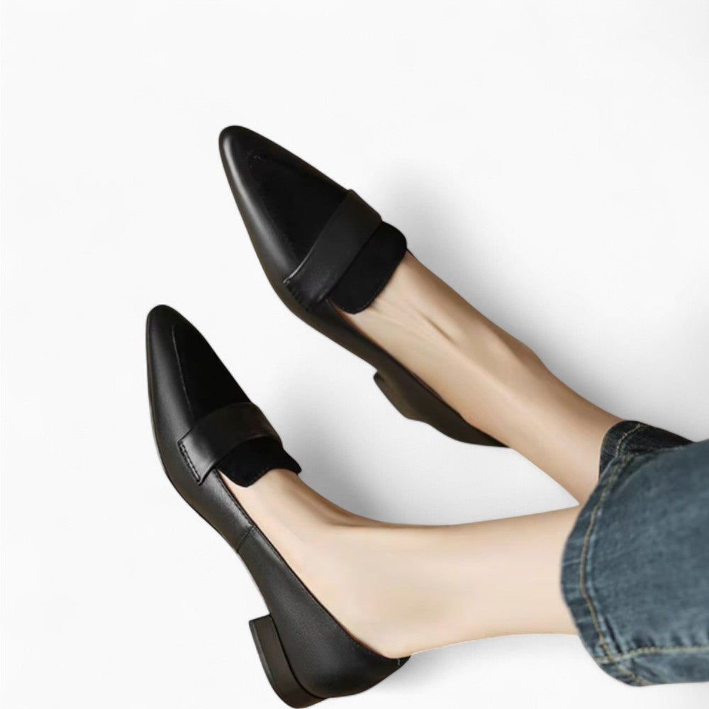 Mocassin pointu effet ballerine