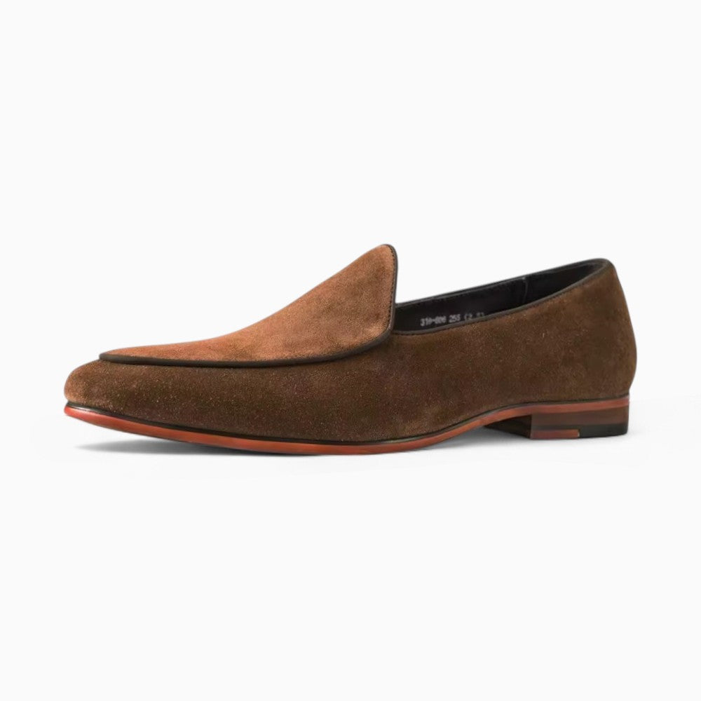 Mocassins en daim marron pour homme