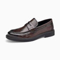 Mocassins en cuir marron pour homme