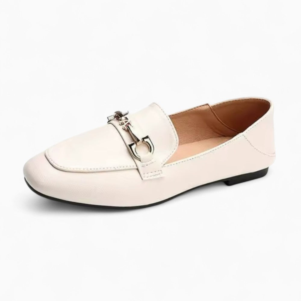 Mocassins en cuir blanc