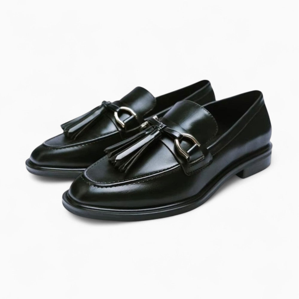 Mocassins noirs à glands