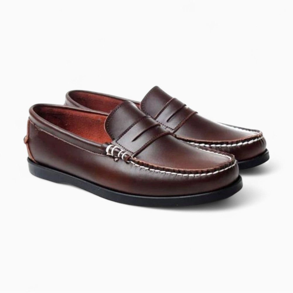 Mocassins en cuir vintage pour homme