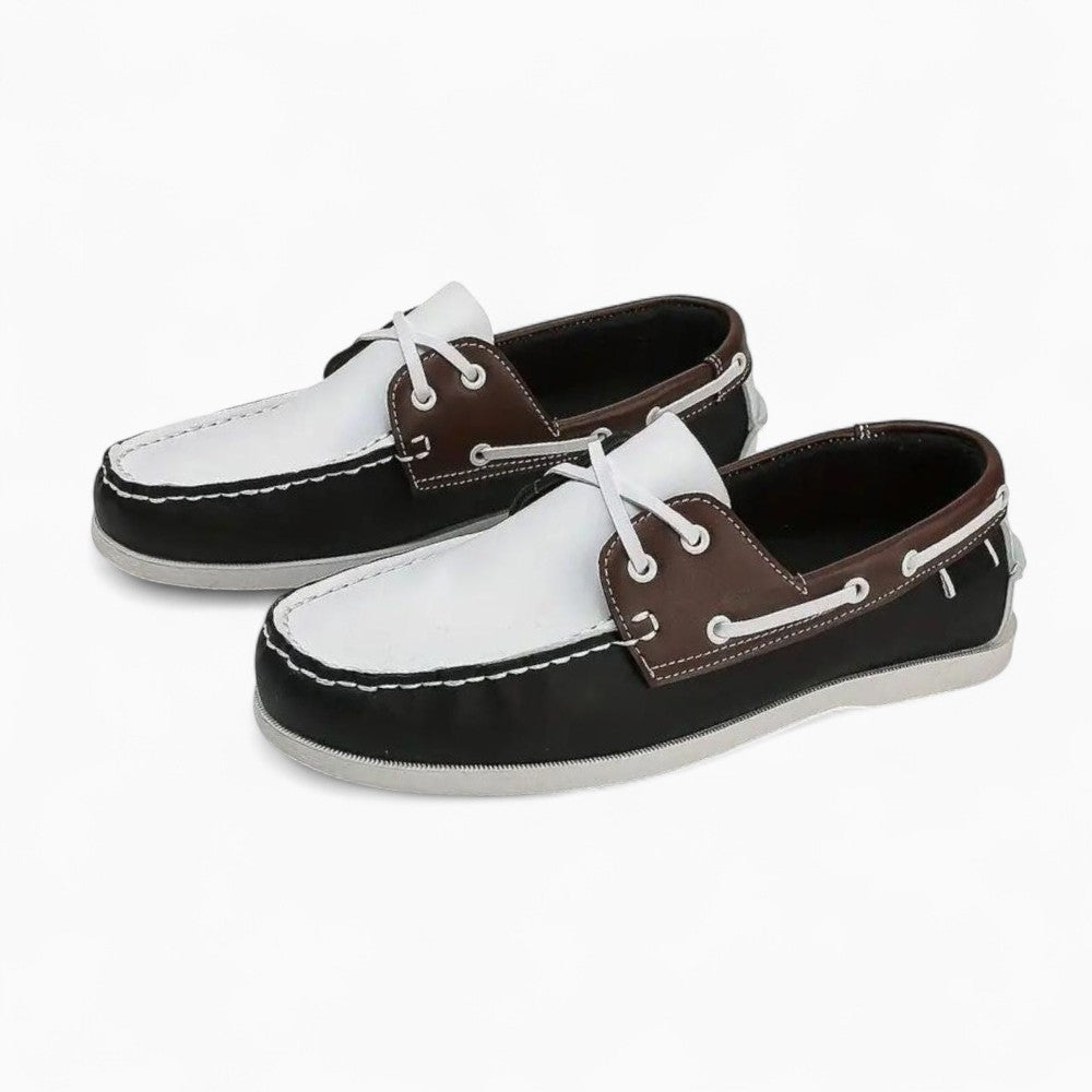 Mocassins bateau tricolore pour homme