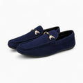 Mocassins en daim bleu marine pour homme
