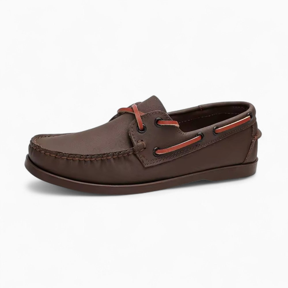 Mocassins bateau marron pour homme