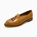 Mocassins en cuir marron avec glands