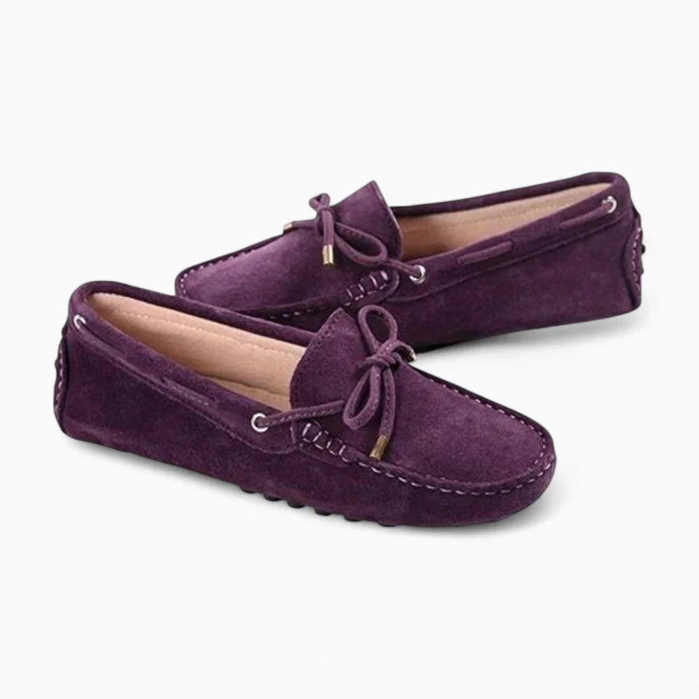 Mocassins en daim violet