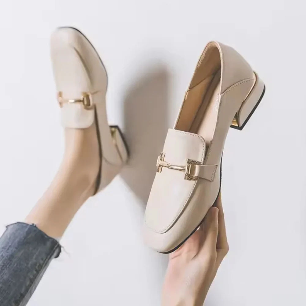 Mocassins beige avec mort