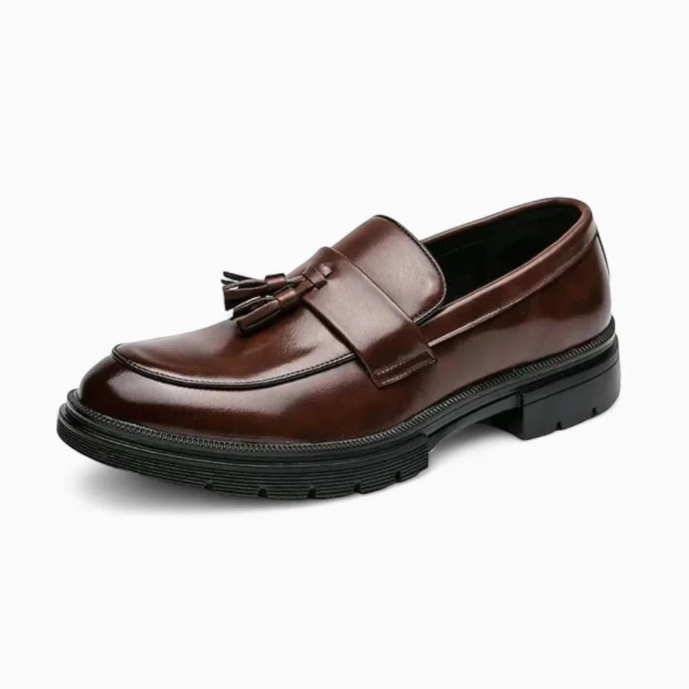 Mocassins en cuir à glands pour homme