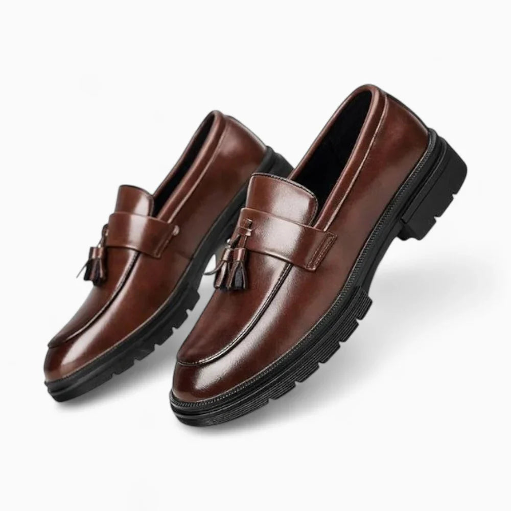 Mocassins en cuir à glands pour homme