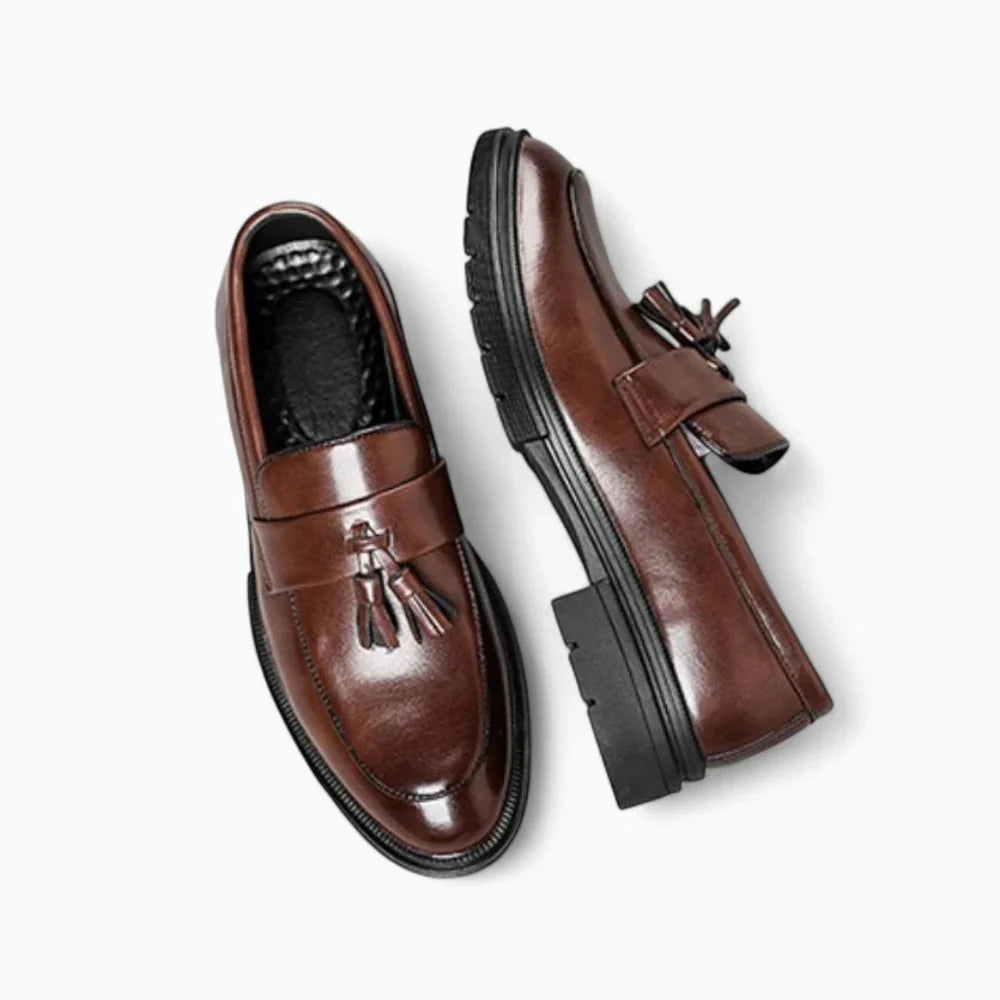 Mocassins en cuir à glands pour homme