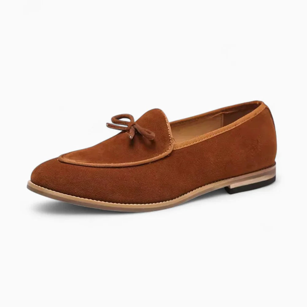 Mocassins en daim avec noeud pour homme