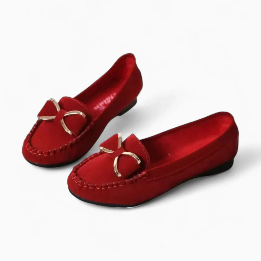 Mocassins en daim bordeaux
