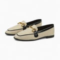 Mocassins en toile beige