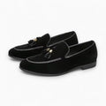 Mocassins à glands en daim noir pour homme